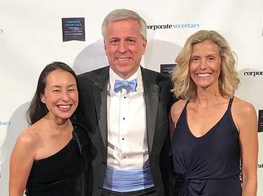 Prologis' Deborah Briones, Ed Nekritz and Tracy Ward at the Corporate Governance Awards